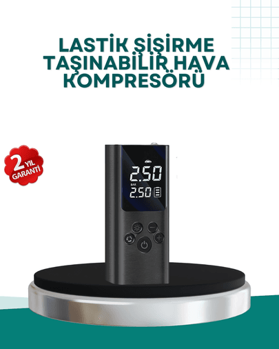 LED Işıklı Dijital Hava Pompası Araba Bisiklet Uyumlu