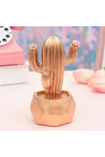 ® Led Işıklı Sevimli Kaktüs Dekoratif Masa Lambası Mini Biblo Gece Lambası-G