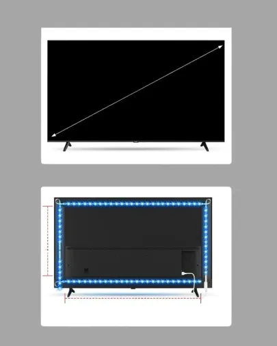 Led Tv Arka Işık Şeridi 2 Metre Uzaktan Kumandalı