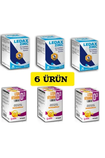 ledafarma TYCX508HBN172088394459868 Leda D3 Vitamini+ Çinko 30 Kp