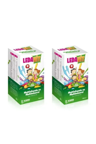 LedaPharma 4a-LDPHRM_LDVT150_02 Ledavit Multivitamin Ve Mineral Içeren Şurup 150Ml X2 Adet