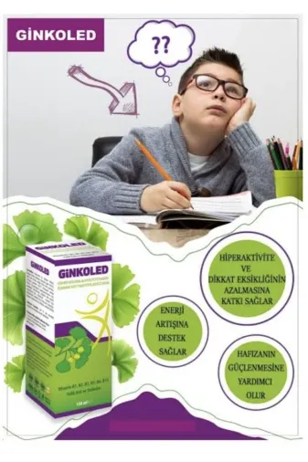 LedaPharma 86814DermoExperss Ginkoled Biloba B1, B2, B3, B5 B6, B12 Içeren Sıvı Takviye Edici Gıda