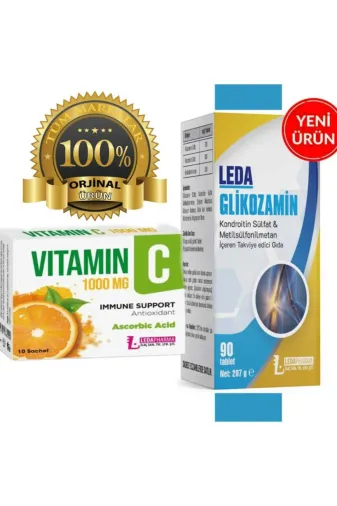 LedaPharma LDC1 Ledax Cvitamini 10 Şase +Glukozamin 90 Tb