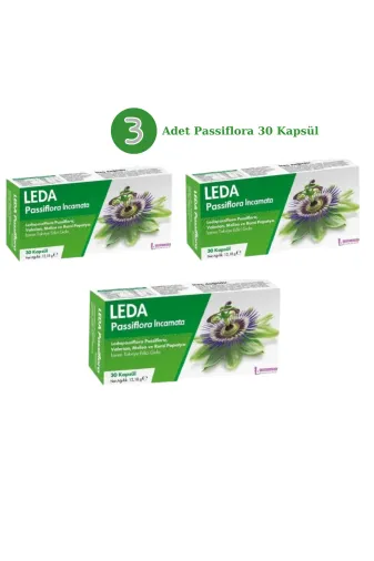 LedaPharma pssiflora3 Leda Passiflora 30 Kapsül 3 Adet