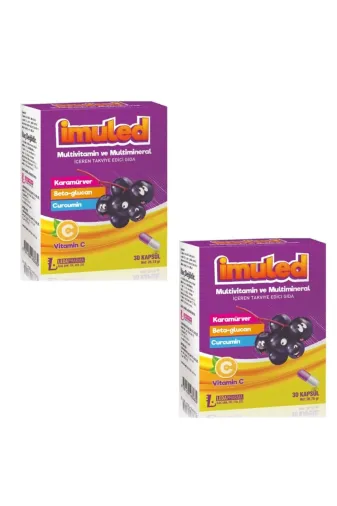 LedaPharma u-LDPHRM_IMLD30_02 Imuled Multivitamin Ve Mineral 30 Kapsül X2 Adet