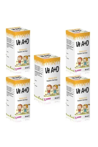 LedaPharma u-LDPHRM_LDVAD20_05 Ledavit Vit A+D Vitamins A+D Pediatric Oral Drops 20Ml X5 Adet