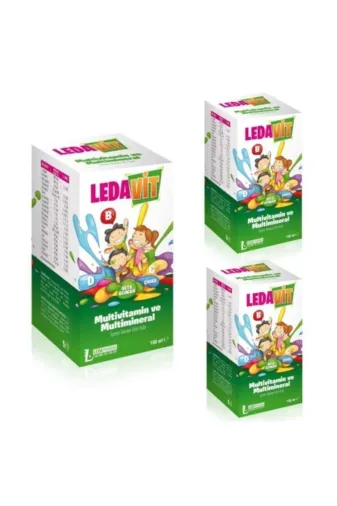 LedaPharma u-LDPHRM_LDVT150_03 Ledavit Multivitamin Ve Mineral Içeren Şurup 150Ml X3 Adet