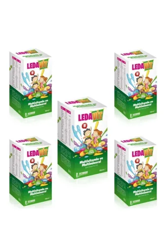 LedaPharma u-LDPHRM_LDVT150_05 Ledavit Multivitamin Ve Mineral Içeren Şurup 150Ml X5 Adet