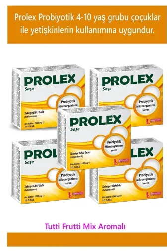 LedaPharma u-LDPHRM_PRLX10_05 Prolex Probiyotik 10 Saşe X5 Adet