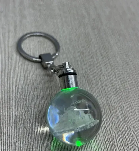 Ledli Ayasofya Tasarımı Kristal Anahtarlık Alk3803