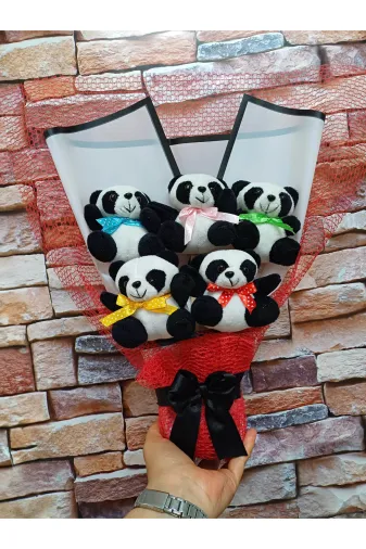 lenostra Ayicik-Buketi96 Sevgiliye Hediye Panda Ayıcıklı Ayıcık Buketi