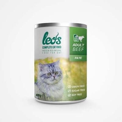 Leos 127234627 Sığır Etli Pate Yetişkin Kedi Konservesi 400 Gr