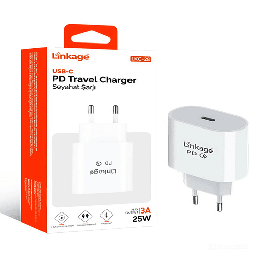Linkage Lkc-28 Pd Quick Charge 3A, 25W 1Xusb-C Şarj Başlık Usb-C Seyahat Şarjı