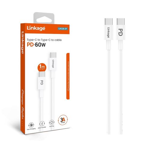 Linkage Lkcb-27 Type-C To Type-C 3A 1Mt  60W Kablo Pd Şarj Kablosu