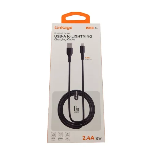 Linkage Lkcb-34 Şarj Kablosu 12W 2.4A, Usb-A To Lightning 1.2 Metre Şarj Kablo