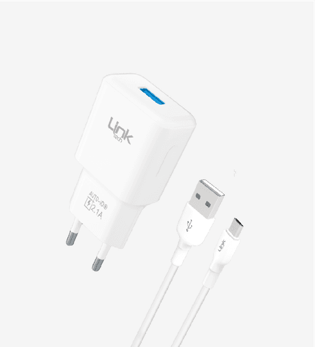 Linktech T440E Strong Eco Şarj Aleti Ve Micro Usb Kablo Set 2.1A