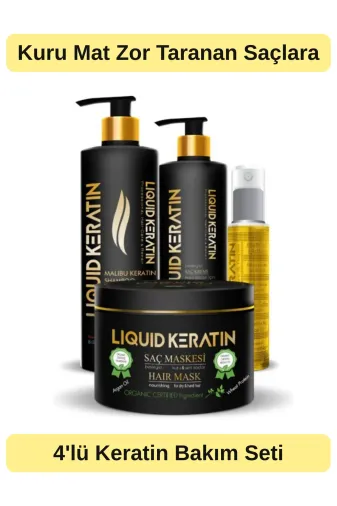 Liquid Keratin KRS10115-YHB Kabaran Ve Zor Taranan Saç Keratin Bakım Seti