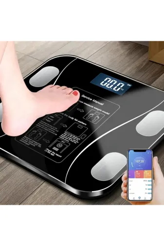 Lisinya TPTNnNAL-TA-231025-VryntszZ Yağ Ölçer Fonksiyonlu Dijital Baskül Elektronik Tartı Akıllı Bluetooth Lcd Dijital Ekran Ev Vücut (5