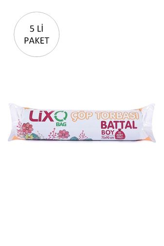 Lixo RT-RYL-HMR10907 Battal Boy Çöp Torbası 75 X 90 Cm 10 Lu Rulo X 5 Paket = 50 Adet (Mavi)