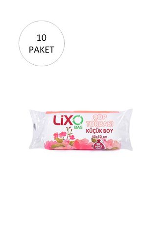 Lixo RT-RYL-HMR10919 Küçük Boy Çöp Torbası 40 X 50 Cm 30 Lu Rulo X 10 Paket = 300 Adet (Şeffaf)