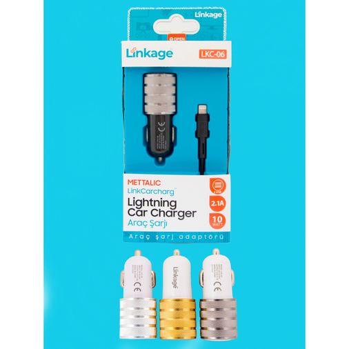 LKC-06v Linkage Lkc-06 Metal Lightninig 2,1A /10W 2Xusb 1Mt Şarj Aleti