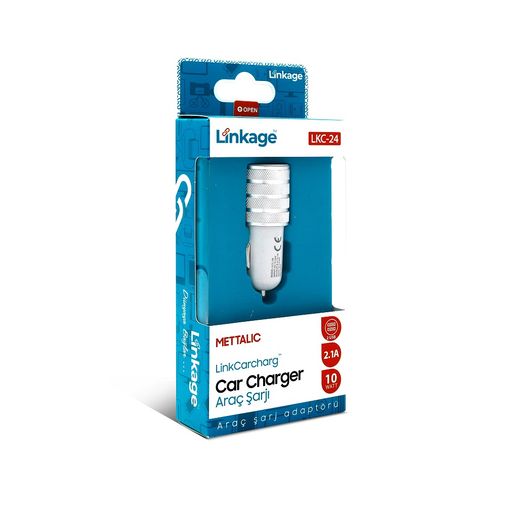 LKC-24v Linkage Lkc-24 Metal Type-C 10W 2Xusb Araç İçi Şarj Başlığı 2.1A