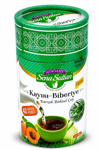 Lokman Sena Sultan 345698 Kayısı Biberiye Karışık Bitkisel Form Çay 42 Süzen Poşet 65 Gr