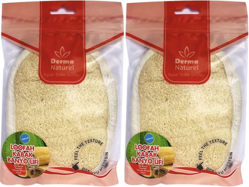 Loofah Kabak Banyo ve Yüz Lifi (15*24CM) MS-10 (2 Li Set)
