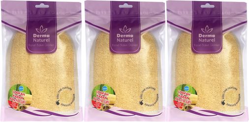 Loofah Kabak Havlu Banyo Eldiveni (15*24CM) MS-11 (3 Lü Set)