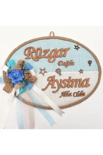 Lora Davet 36222 Bebek Kapı Süsü, Hastane Kapı Süsü, Duvar Süsü, Bebek Çelengi (1 Adet) Çok Renkli - 3622