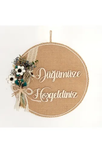 Lora Davet 54209 Yapay Ve Kuru Çiçekli Kapı Süsü