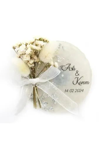 Lora Davet Cipsolu Nikah Şekeri 50 Adet Beyaz 27000