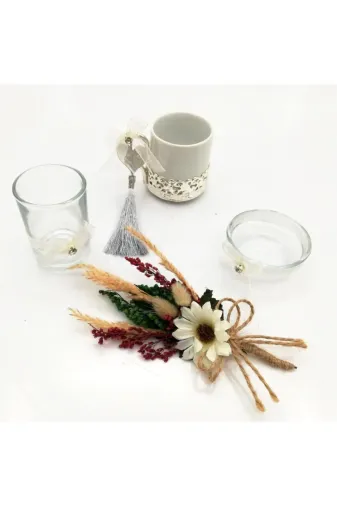 Lora Davet Damat Fincan Tepsi Aksesuarları Altın 53786