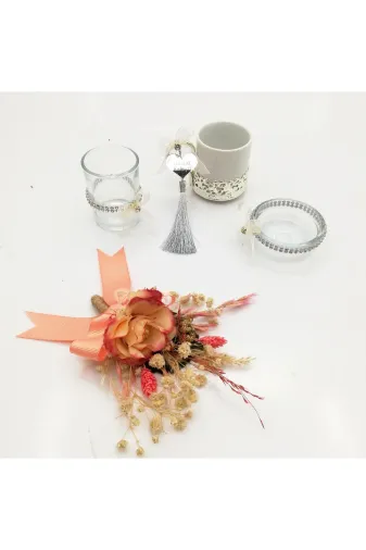 Lora Davet Damat Kahve Fincanı. Bardak. Lokumluk Ve Çiçektakımı (1 Adet) Gümüş 53747