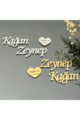 Lora Davet Pleksi Ayna Isimler (1 Adet) Altın Veya Gümüş 51726