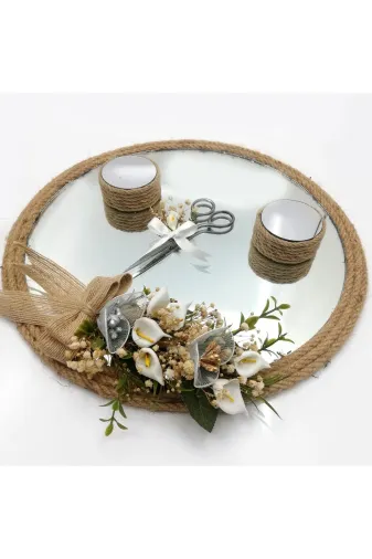 Lora Davet Söz, Nişan, Yüzük Tepsisi (1 Adet) Naturel 53016