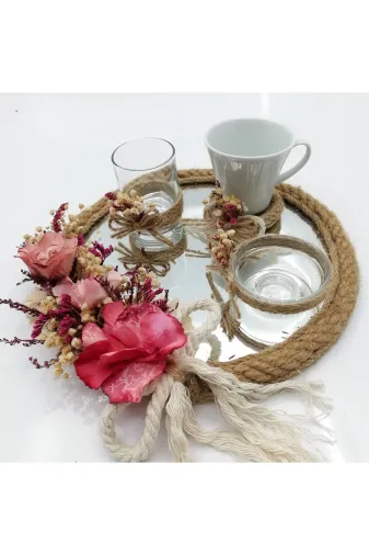 Lora Davet TYC00229286136 Damat Kahve Fincan Takımı Yuvarlak (1 Adet) Pembe 54151