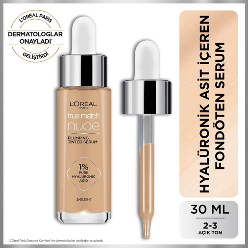 Loreal Paris 1291136 L'oreal Paris True Match Nude Fondöten Serum 2 3 Light