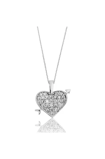 Lotis Silver LTSPT2610356 Gümüş Kalpli Kolye