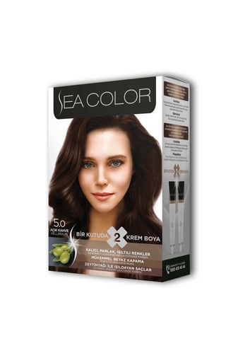 lşopişjoi Sea Color 2 Tüp Krem Saç Boyası Seti Açık Kahve No:5.0