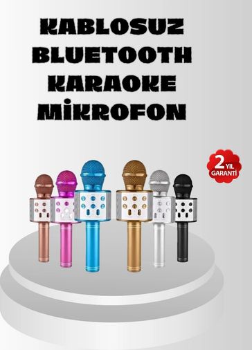 Luord Store 113968216 Kablosuz Bluetooth Karaoke Mikrofon Yankı Efektli Çok Renkli