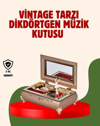 Luord Store 114591448 Piyano Şeklinde Balerinli Müzik Kutusu Takı Bölmeli Şık Model Çok Renkli