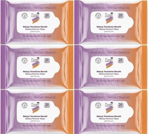 Lux Makyaj Temizleme Mendili Havlu 120 Yaprak (6PK*20)