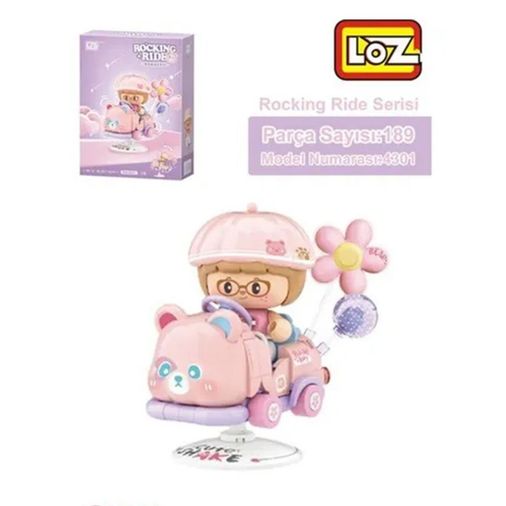 LZ-4301 NessiWorld PEMBE AYI SALLANMA SÜRÜŞÜ 189 PARÇA BLOCK OYUNCAK