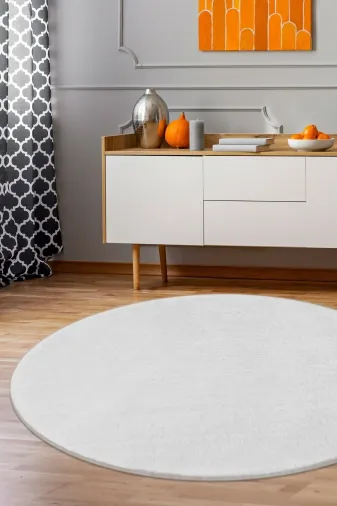 MACRO HOME PUFFY PELUŞ SOFT BEYAZ Dekoratif Yumuşak Peluş Post Yıkanabilir Tüylenmez