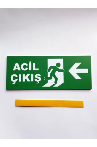 Makri acilcikissol Acil Çıkış Tabelası Sol Ok