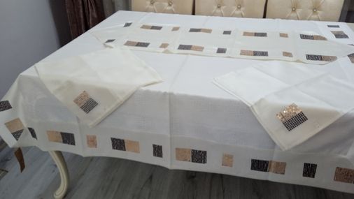 Mandaş homeward pul işlemeli 10 parça yemek seti