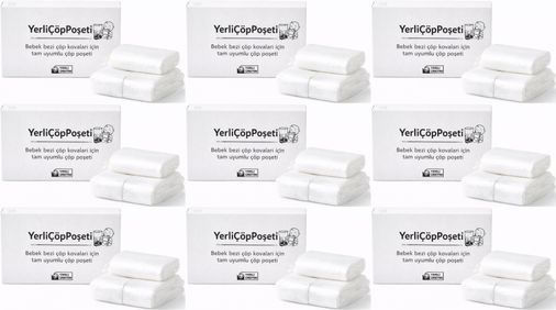 Mandaş Tommee Tippee Twist & Click Çöp Poşeti Tam Uyumlu Yerli (3 Lü Yedek Set) KOVASIZ (9 Lu Set)
