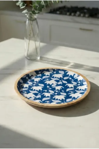 Mango Agacı Servis Tabağı & Sunum Tabağı 25 Cm Desenli