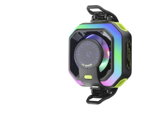 Manyetik Telefon Soğutucu Fan Rgb Isı Göstergeli Siyah JS86